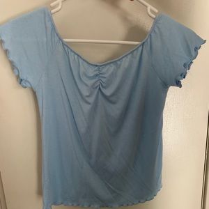 Light blue top